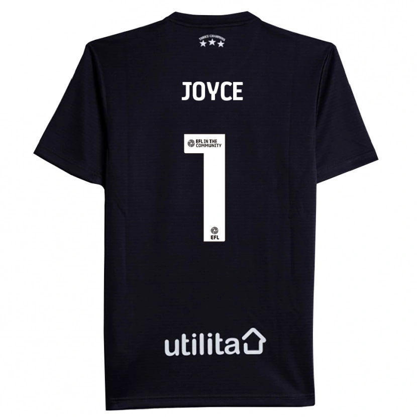 Danxen Hombre Camiseta Lauren Joyce #1 Blanco Negro Portero Equipación 2025/26 La Camisa