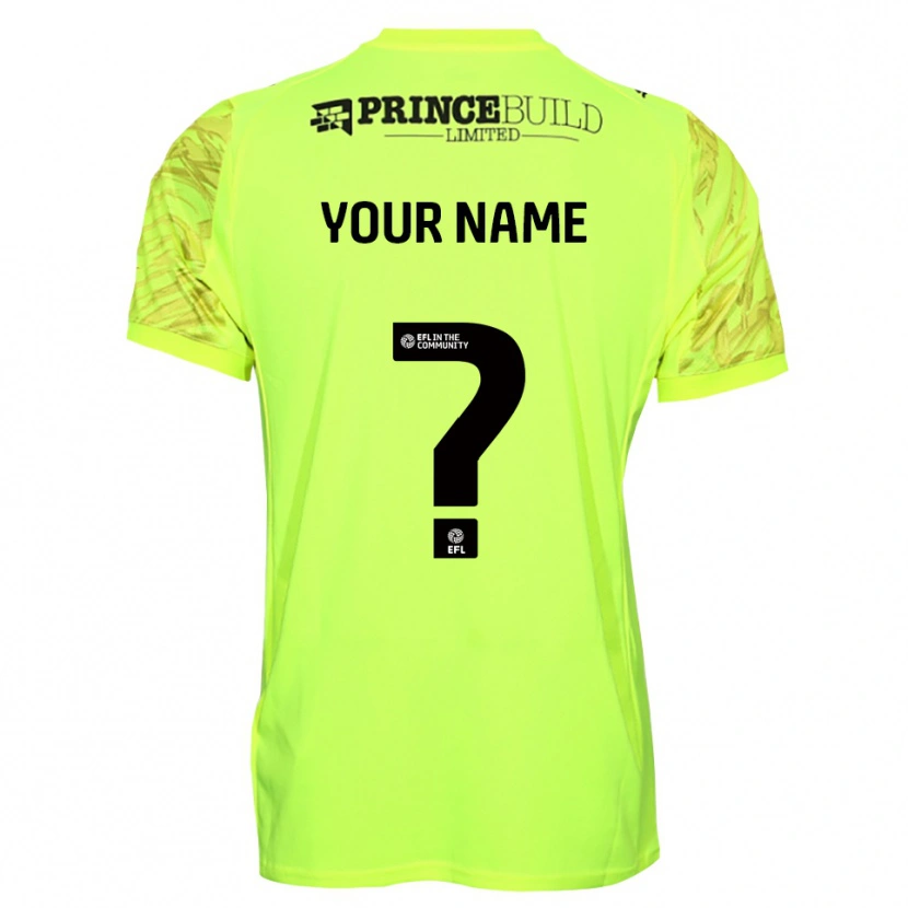 Danxen Hombre Camiseta Peterborough United Negro Verde Fluorescente Portero Equipación 2025/26 La Camisa