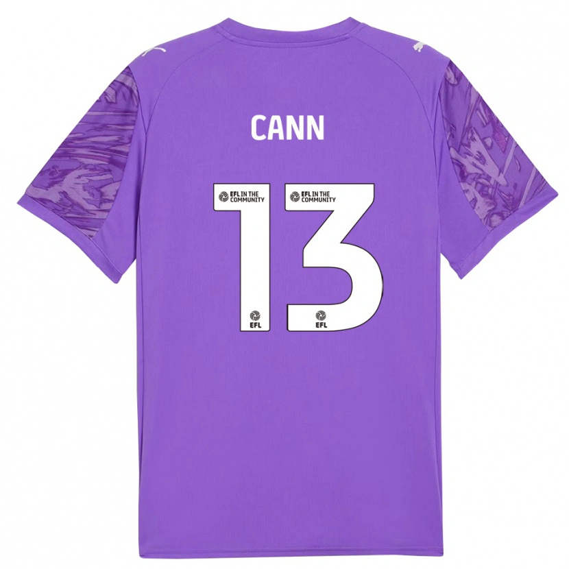 Danxen Hombre Camiseta Ted Cann #13 Morado Blanco Portero Equipación 2025/26 La Camisa