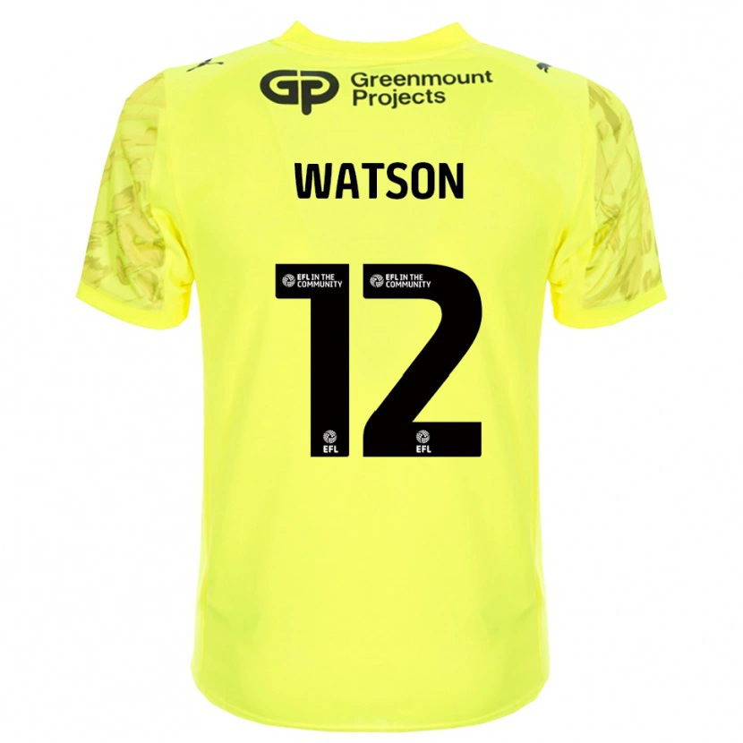 Danxen Hombre Camiseta Tom Watson #12 Negro Verde Fluorescente Portero Equipación 2025/26 La Camisa