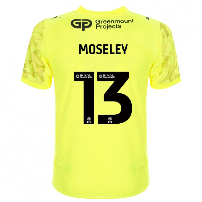 Danxen Hombre Camiseta Faye Moseley #13 Negro Verde Fluorescente Portero Equipación 2025/26 La Camisa