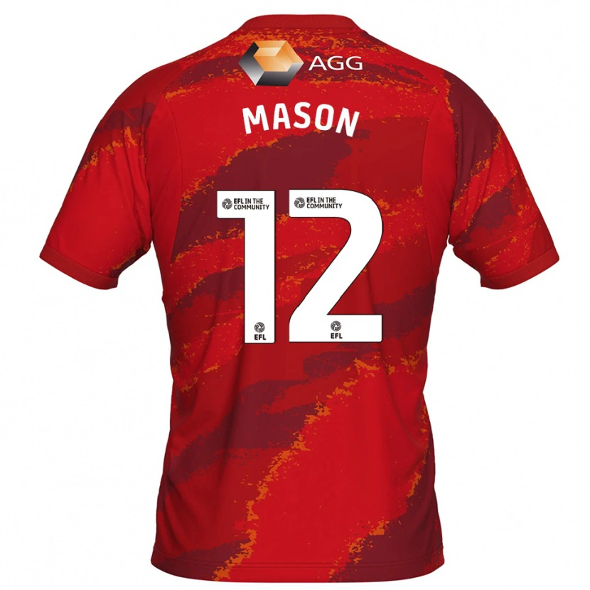 Danxen Hombre Camiseta Owen Mason #12 Blanco Rojo Portero Equipación 2025/26 La Camisa