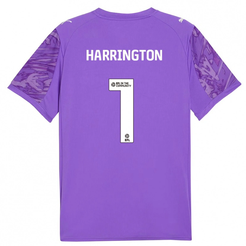 Danxen Hombre Camiseta David Harrington #1 Rojo Morado Portero Equipación 2025/26 La Camisa