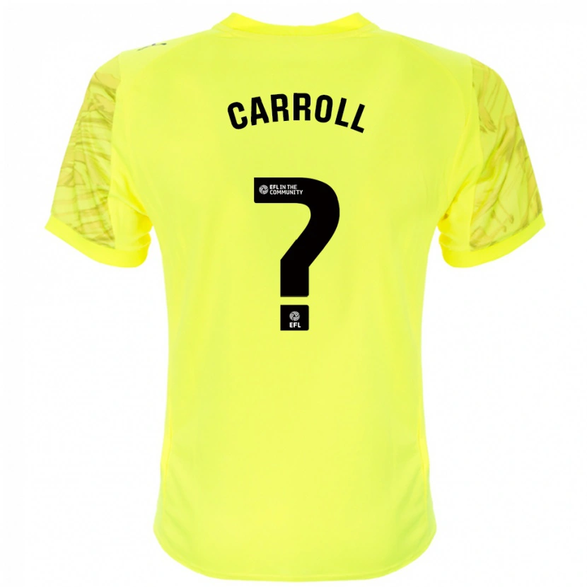 Danxen Hombre Camiseta Rhianne Carroll #0 Negro Amarillo Portero Equipación 2025/26 La Camisa