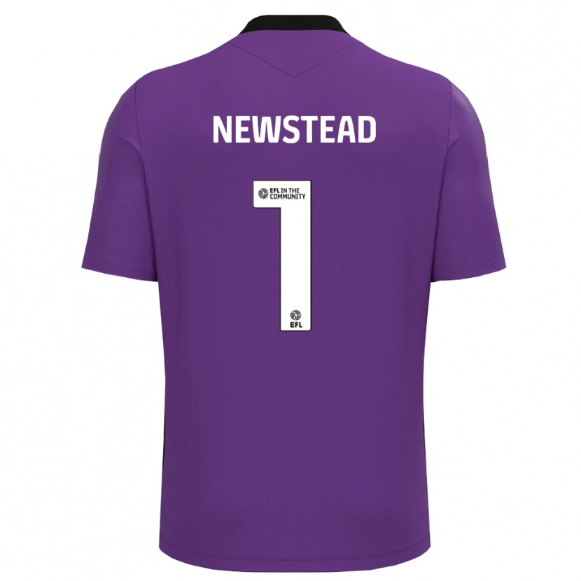 Danxen Hombre Camiseta Jamie-Louise Newstead #1 Blanco Morado Portero Equipación 2025/26 La Camisa