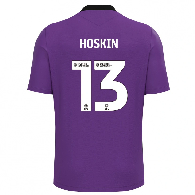 Danxen Hombre Camiseta Owen Hoskin #13 Blanco Morado Portero Equipación 2025/26 La Camisa