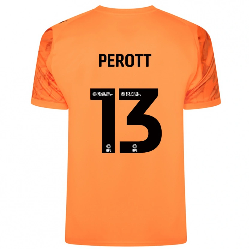 Danxen Hombre Camiseta Milai Perott #13 Negro Naranja Portero Equipación 2025/26 La Camisa