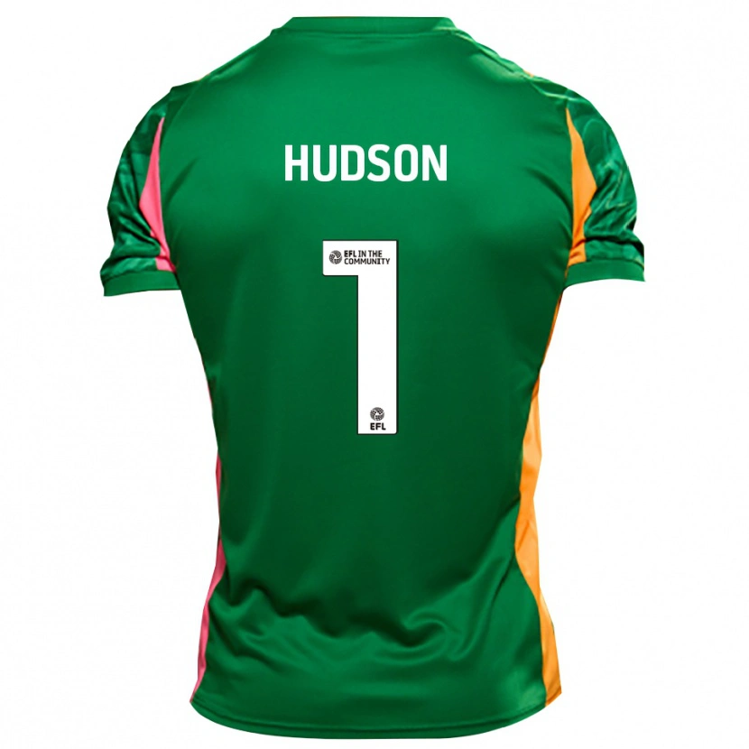Danxen Hombre Camiseta Mathew Hudson #1 Naranja Verde Portero Equipación 2025/26 La Camisa