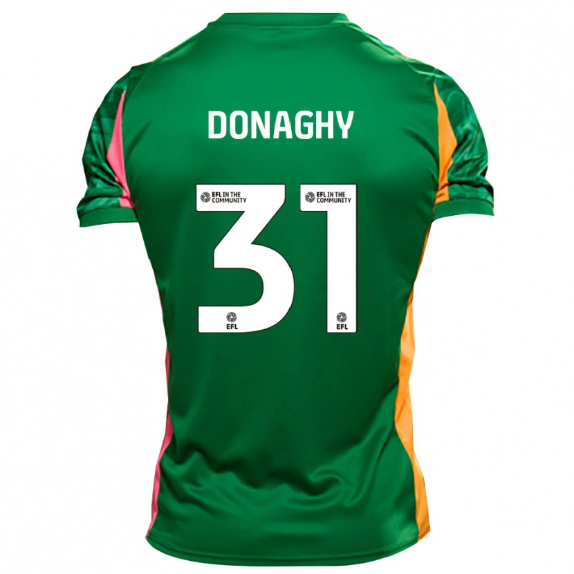 Danxen Hombre Camiseta Tom Donaghy #31 Naranja Verde Portero Equipación 2025/26 La Camisa