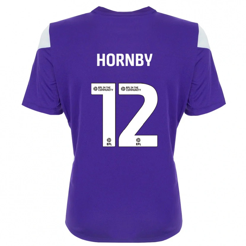 Danxen Hombre Camiseta Sam Hornby #12 Blanco Morado Portero Equipación 2025/26 La Camisa