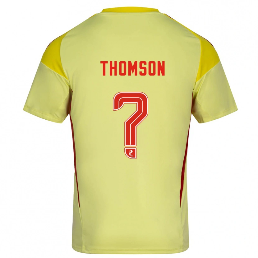 Danxen Hombre Camiseta Ethan Thomson #0 Rojo Amarillo Portero Equipación 2025/26 La Camisa