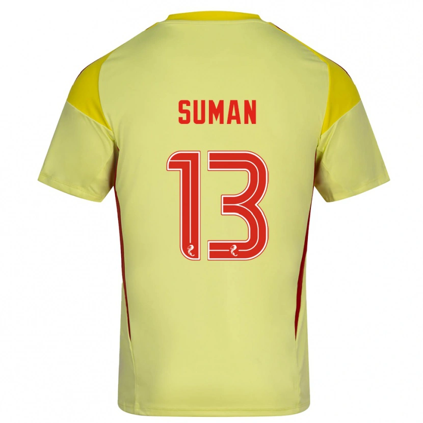 Danxen Hombre Camiseta Nick Suman #13 Rojo Amarillo Portero Equipación 2025/26 La Camisa
