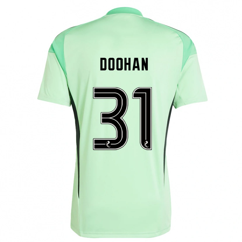 Danxen Hombre Camiseta Ross Doohan #31 Negro Verde Claro Portero Equipación 2025/26 La Camisa