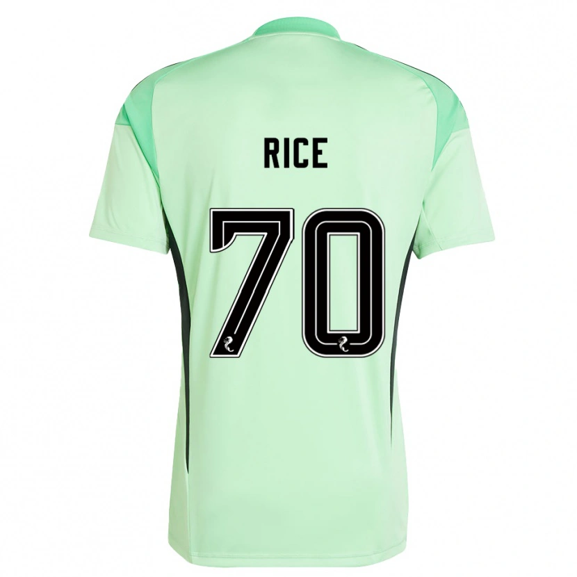 Danxen Hombre Camiseta Aidan Rice #70 Negro Verde Claro Portero Equipación 2025/26 La Camisa