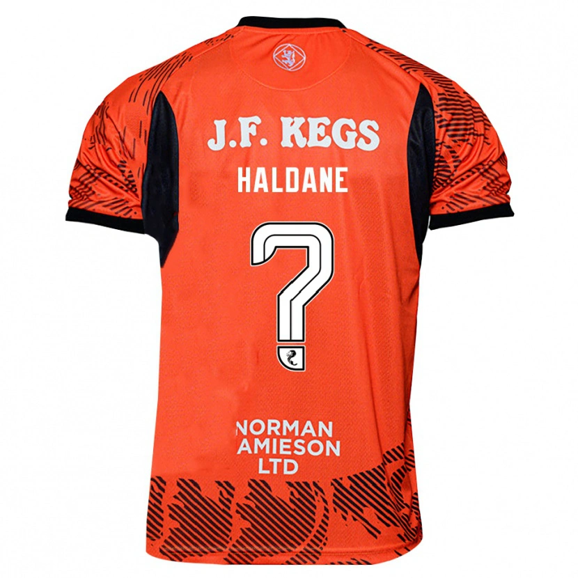 Danxen Hombre Camiseta Lewis Haldane #0 Negro Naranja Portero Equipación 2025/26 La Camisa