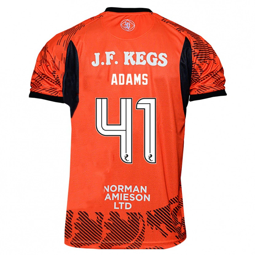 Danxen Hombre Camiseta Ruairidh Adams #41 Negro Naranja Portero Equipación 2025/26 La Camisa
