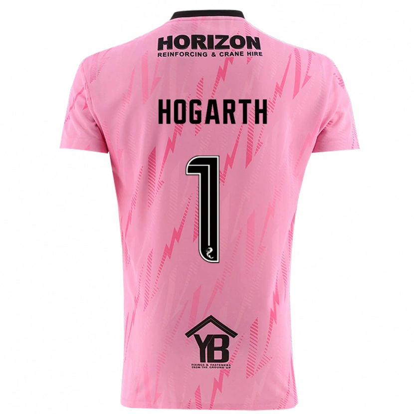 Danxen Hombre Camiseta Nicky Hogarth #1 Negro Rosa Portero Equipación 2025/26 La Camisa