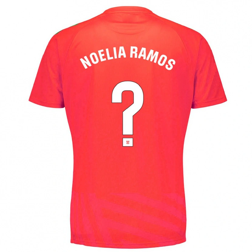 Danxen Hombre Camiseta Noelia Ramos Álvarez #0 Rojo Blanco Portero Equipación 2025/26 La Camisa