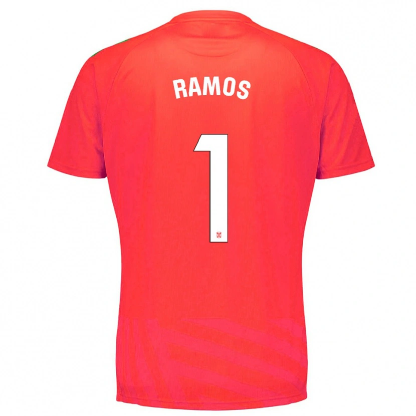 Danxen Hombre Camiseta Moha Ramos #1 Rojo Blanco Portero Equipación 2025/26 La Camisa