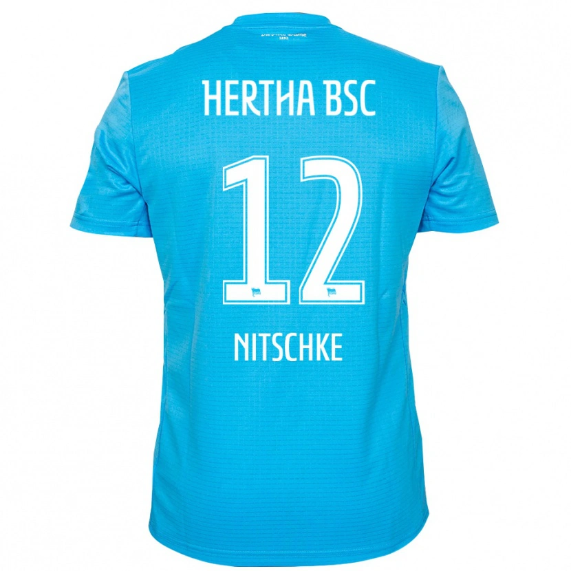 Danxen Hombre Camiseta Til Nitschke #12 Azul Claro Blanco Portero Equipación 2025/26 La Camisa
