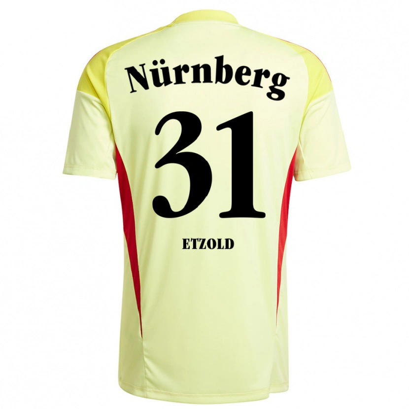 Danxen Hombre Camiseta Hannah Etzold #31 Negro Amarillo Portero Equipación 2025/26 La Camisa