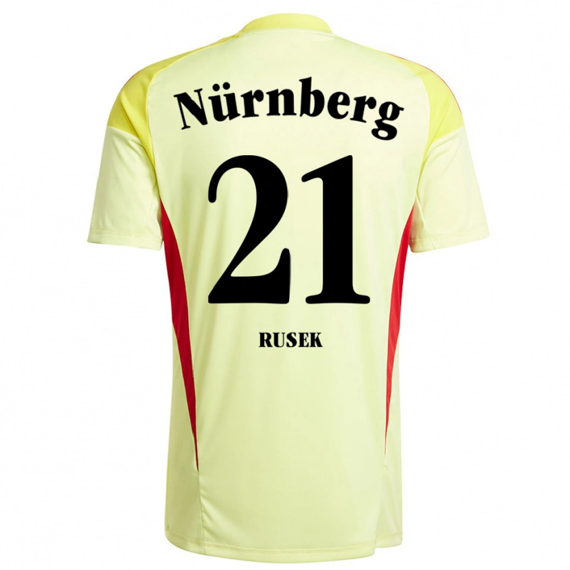 Danxen Hombre Camiseta Larissa Rusek #21 Negro Amarillo Portero Equipación 2025/26 La Camisa