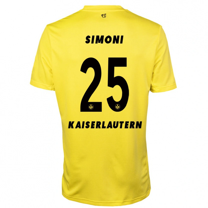 Danxen Hombre Camiseta Simon Simoni #25 Negro Amarillo Portero Equipación 2025/26 La Camisa