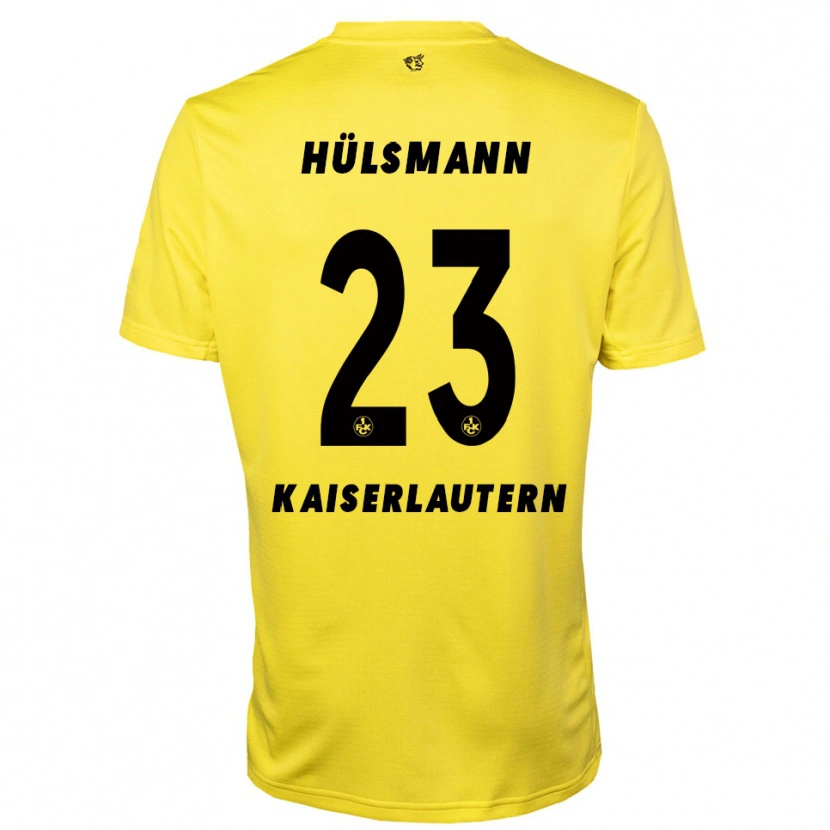 Danxen Hombre Camiseta Randy Hülsmann #23 Negro Amarillo Portero Equipación 2025/26 La Camisa
