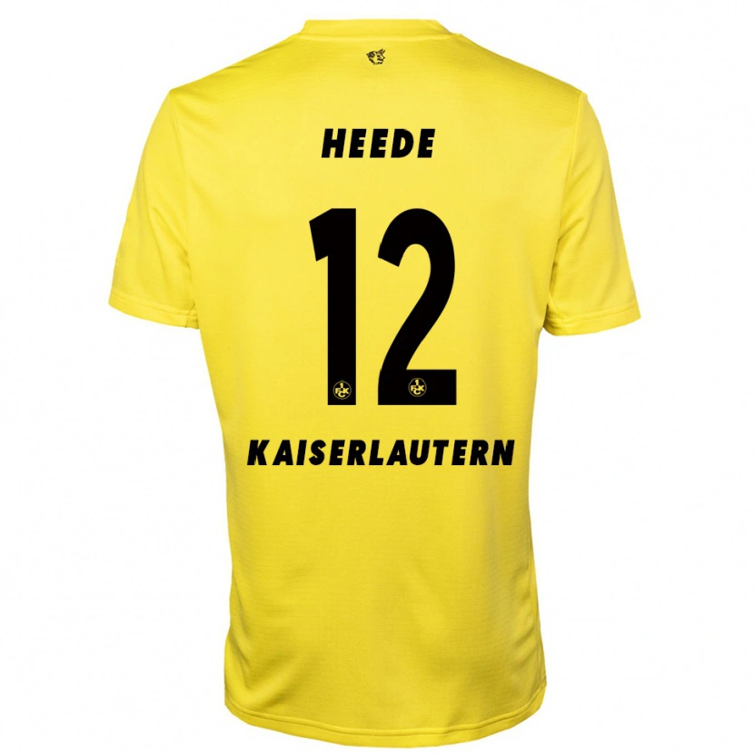 Danxen Hombre Camiseta Jannis Heede #12 Negro Amarillo Portero Equipación 2025/26 La Camisa