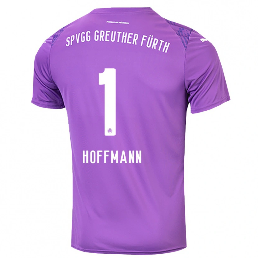 Danxen Hombre Camiseta Simon Hoffmann #1 Blanco Púrpura Portero Equipación 2025/26 La Camisa