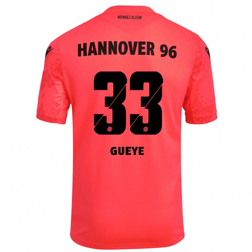 Danxen Hombre Camiseta Abdoulaye Gueye #33 Negro Rojo Portero Equipación 2025/26 La Camisa