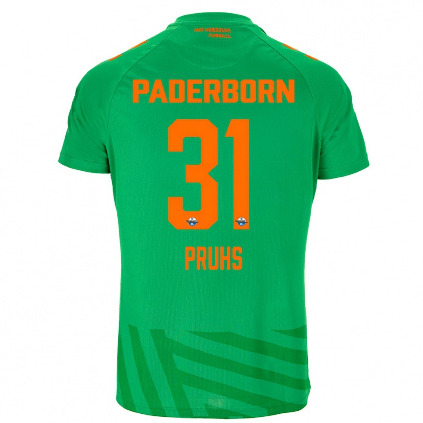 Danxen Hombre Camiseta Florian Pruhs #31 Naranja Verde Portero Equipación 2025/26 La Camisa