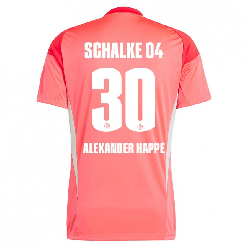 Danxen Hombre Camiseta Luca Alexander Happe #30 Rojo Coral Portero Equipación 2025/26 La Camisa