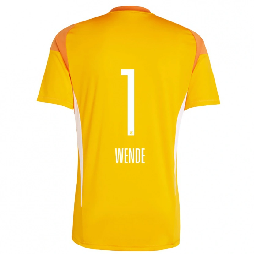 Danxen Hombre Camiseta Johanna Wende #1 Naranja Amarillo Portero Equipación 2025/26 La Camisa