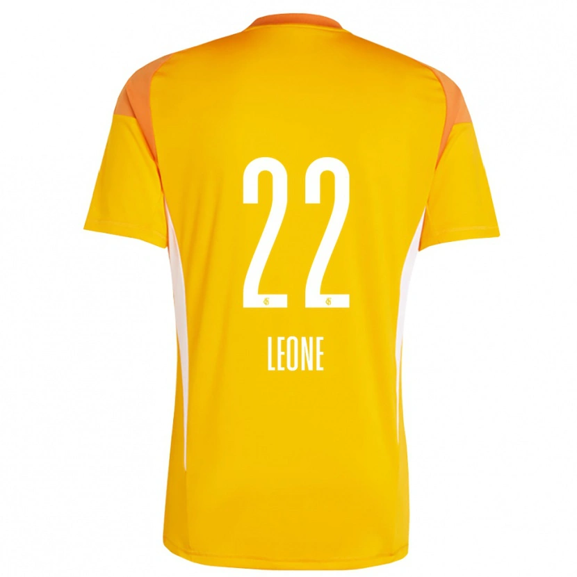 Danxen Hombre Camiseta Vincent Leone #22 Naranja Amarillo Portero Equipación 2025/26 La Camisa