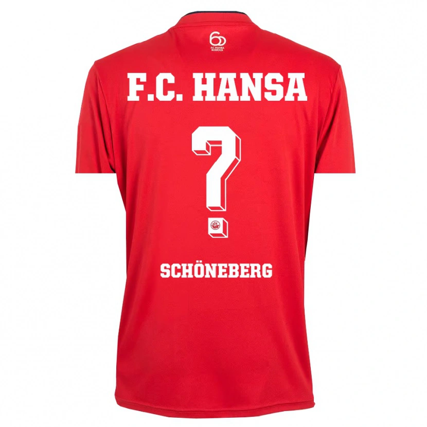 Danxen Hombre Camiseta Tom Schöneberg #0 Rojo Blanco Portero Equipación 2025/26 La Camisa