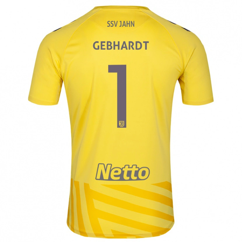 Danxen Hombre Camiseta Felix Gebhardt #1 Gris Amarillo Portero Equipación 2025/26 La Camisa