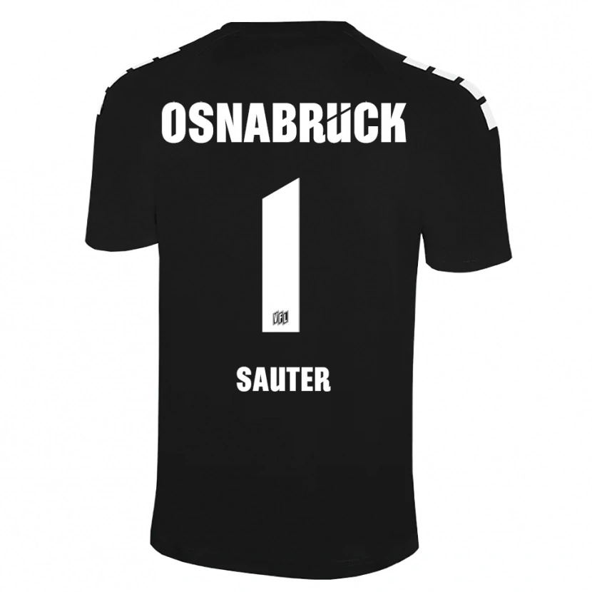Danxen Hombre Camiseta Niklas Sauter #1 Blanco Negro Portero Equipación 2025/26 La Camisa