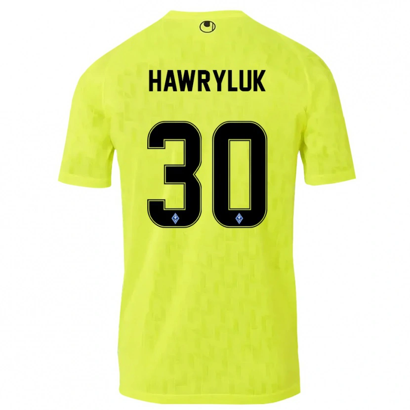 Danxen Hombre Camiseta Lucien Hawryluk #30 Negro Amarillo Portero Equipación 2025/26 La Camisa
