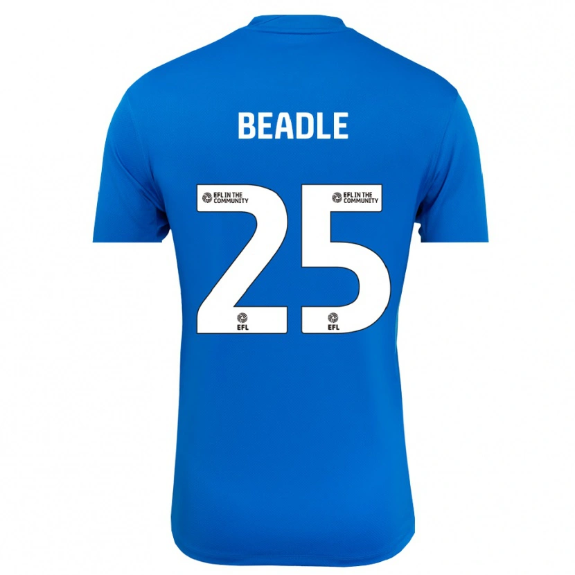 Danxen Hombre Camiseta James Beadle #25 Azul Blanco Portero Equipación 2025/26 La Camisa