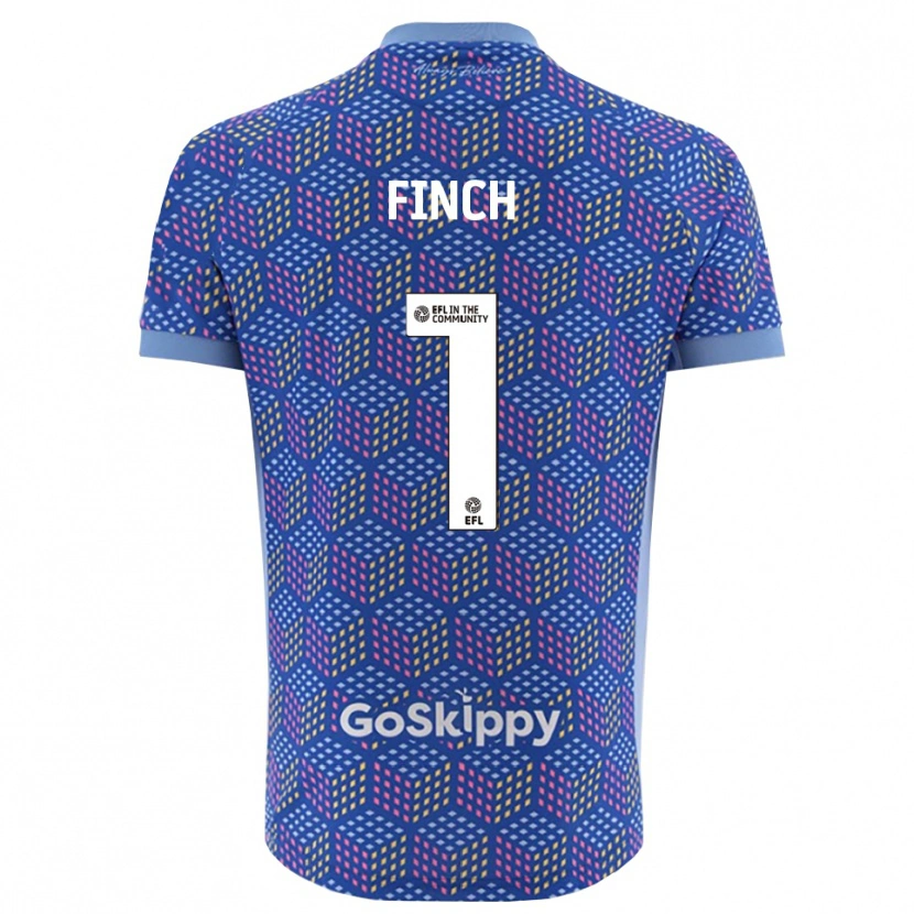 Danxen Hombre Camiseta Isaac Finch #1 Azul Negro Portero Equipación 2025/26 La Camisa