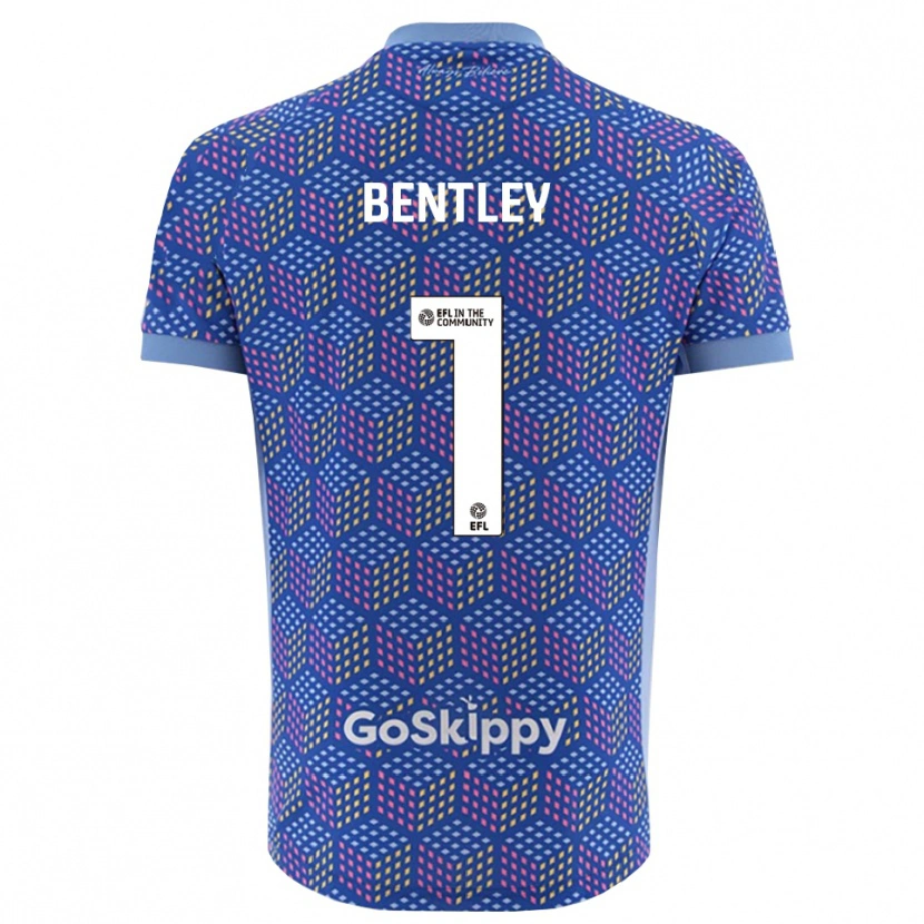 Danxen Hombre Camiseta Fran Bentley #1 Azul Negro Portero Equipación 2025/26 La Camisa