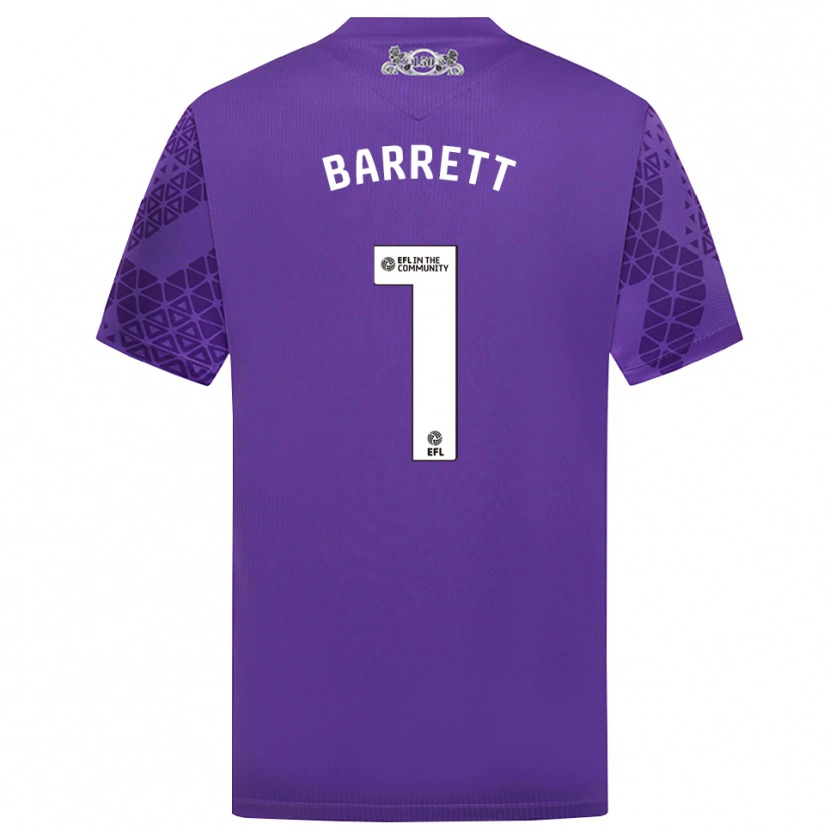 Danxen Hombre Camiseta Jack Barrett #1 Morado Blanco Portero Equipación 2025/26 La Camisa
