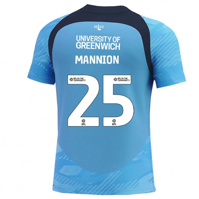 Danxen Hombre Camiseta Will Mannion #25 Azul Blanco Portero Equipación 2025/26 La Camisa