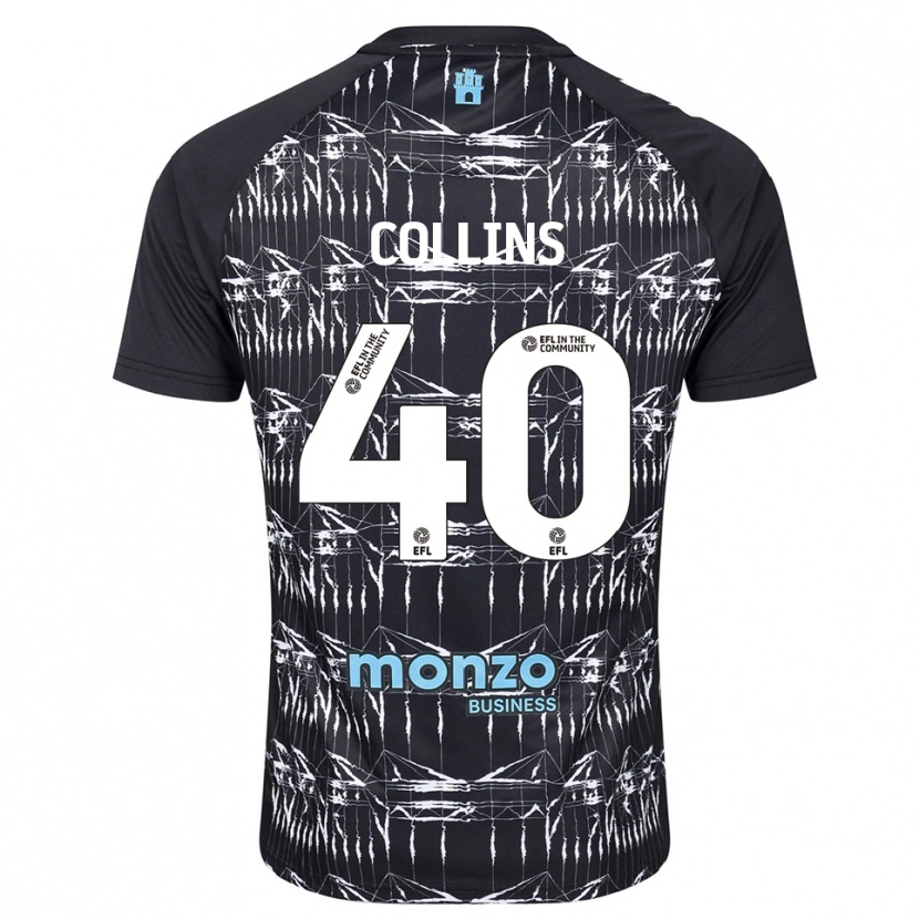 Danxen Hombre Camiseta Brad Collins #40 Azul Negro Portero Equipación 2025/26 La Camisa