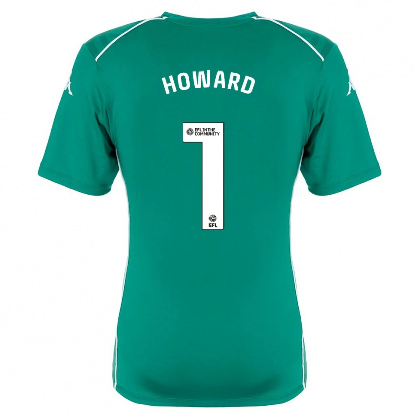 Danxen Hombre Camiseta Archie Howard #1 Verde Blanco Portero Equipación 2025/26 La Camisa