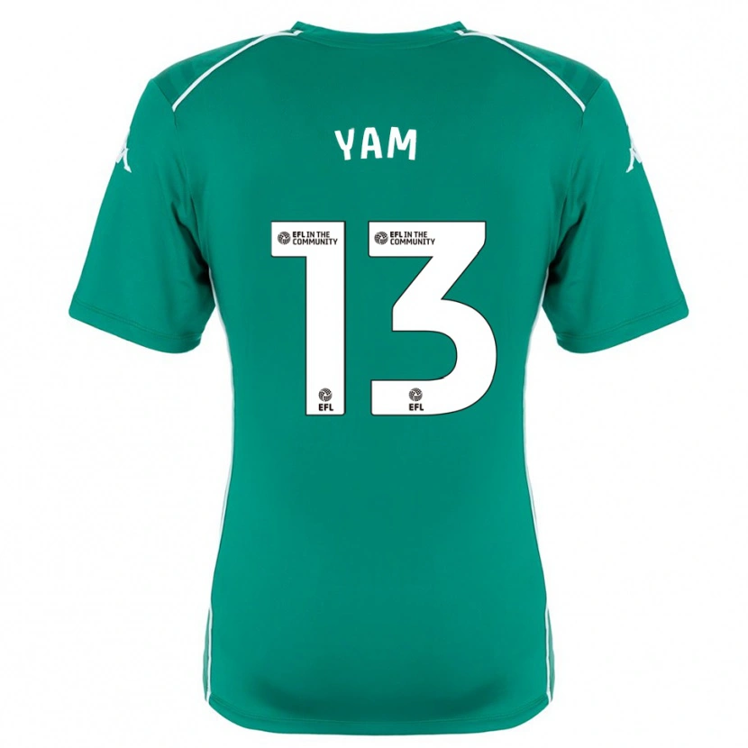 Danxen Hombre Camiseta Callum Yam #13 Verde Blanco Portero Equipación 2025/26 La Camisa
