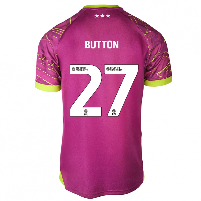 Danxen Hombre Camiseta David Button #27 Rojo Violeta Medio Portero Equipación 2025/26 La Camisa