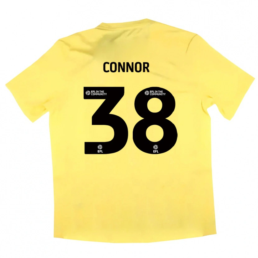 Danxen Hombre Camiseta Shea Connor #38 Negro Amarillo Portero Equipación 2025/26 La Camisa