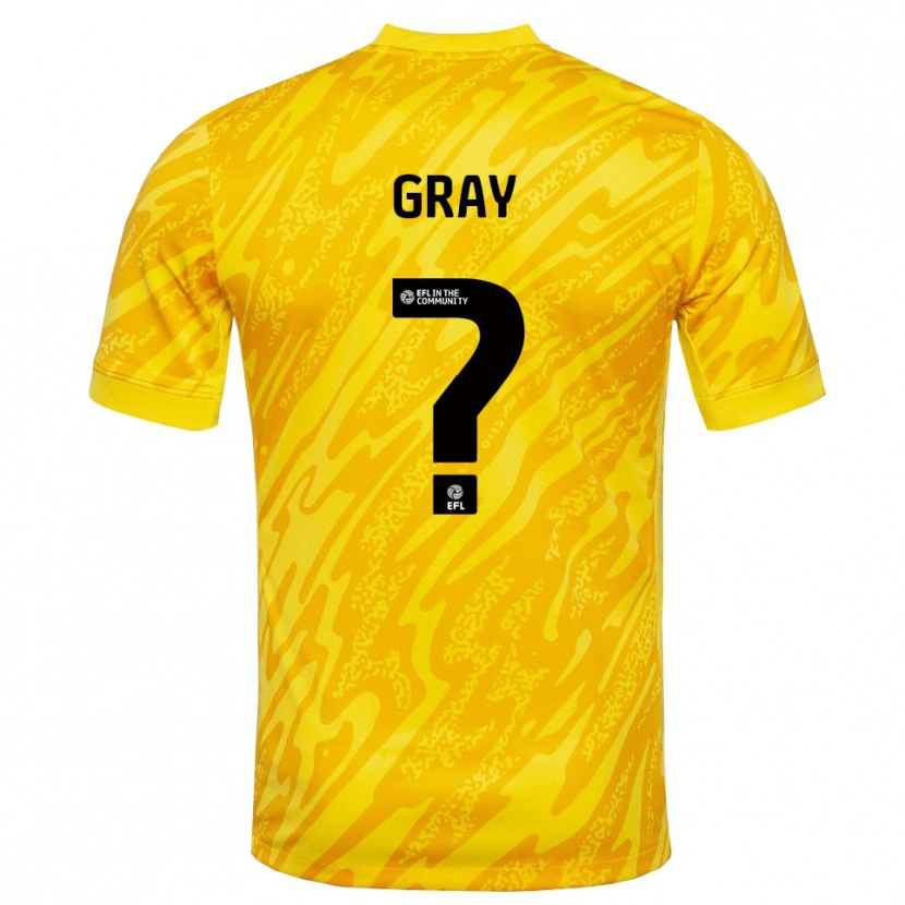 Danxen Hombre Camiseta Jessica Gray #0 Negro Amarillo Portero Equipación 2025/26 La Camisa